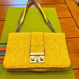 Soft yellow women crossbody and shoulder strap bag